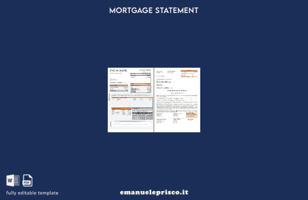 stile verificato Australia ING Estratto conto mutuo bancario diretto, pagine, mo